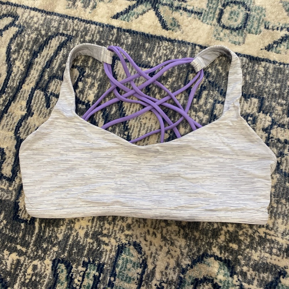 Lululemon purple and gray sports bra